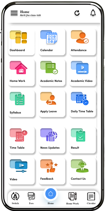 School ERP mobile app communication feature